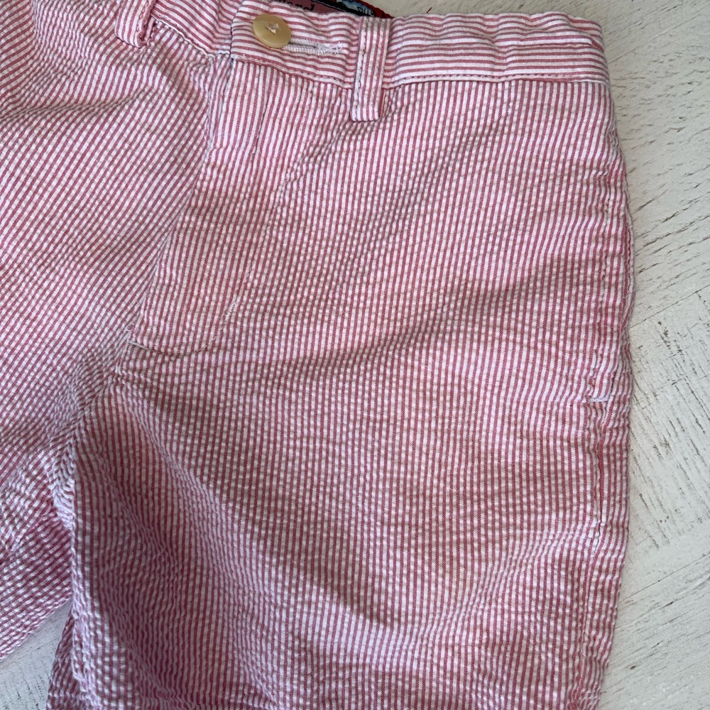 Vineyard Vines Seersucker Striped Boys Shorts - Picture 2 of 7